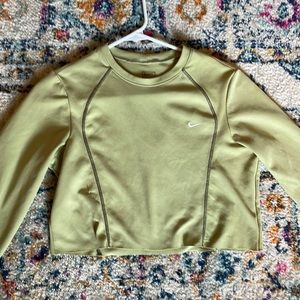 Lime green Nike performance long sleeve